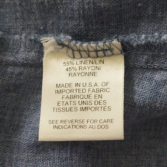 Talbots Linen Blend Blue Maxi Dress Women's Size 12 - Picture 7 of 8